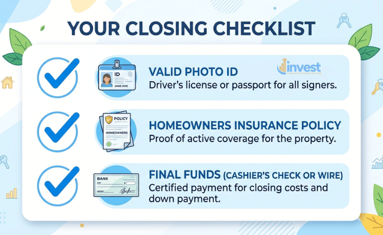 What to Expect on Closing Day: A Complete Beginner's Guide 11 The "Checklist": What You Must Bring